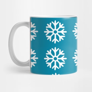 snow flake dark blue pattern Mug